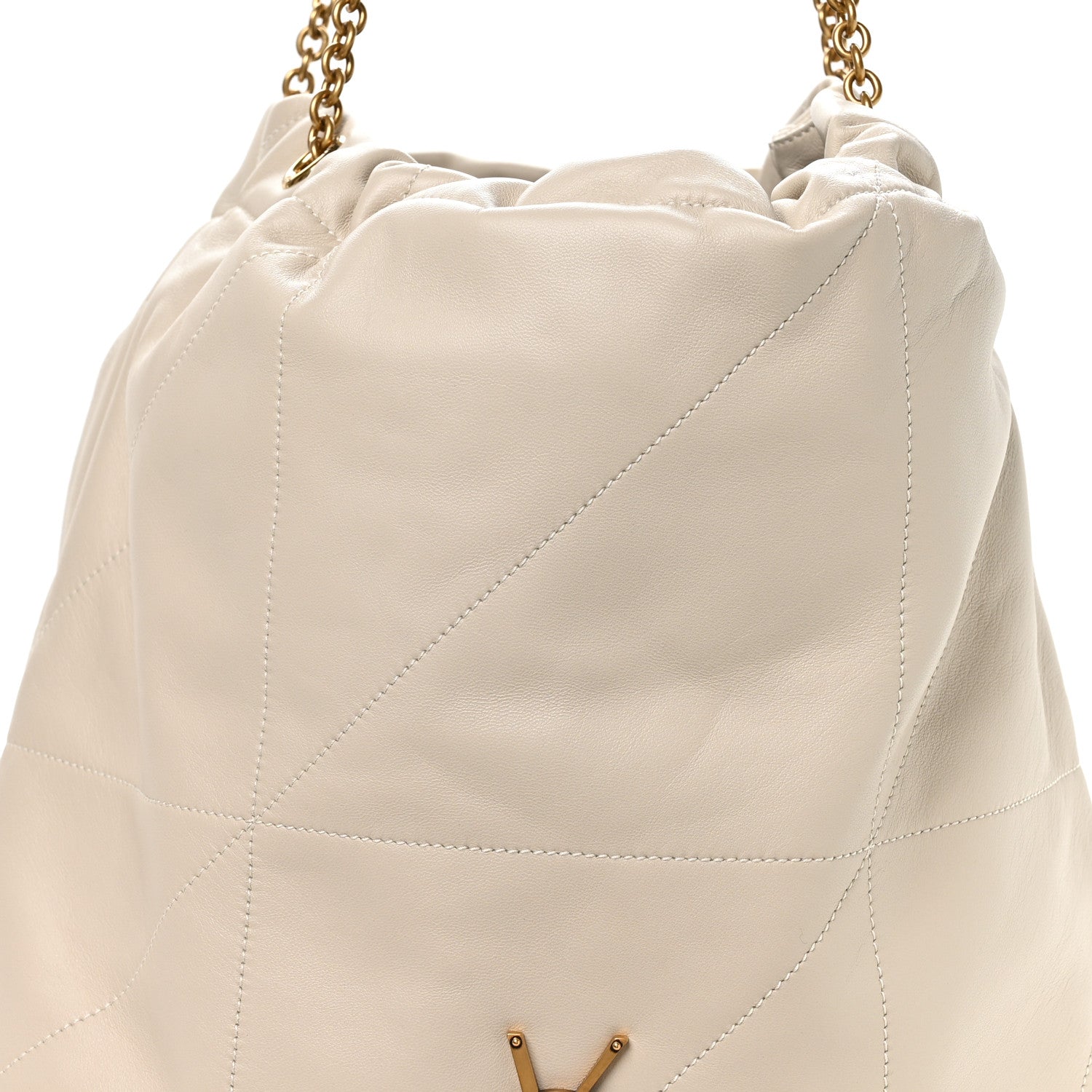 Saint Laurent Lambskin Matelasse Monogram Large Jamie 4.3 Pochon Crema Soft 9 of 11