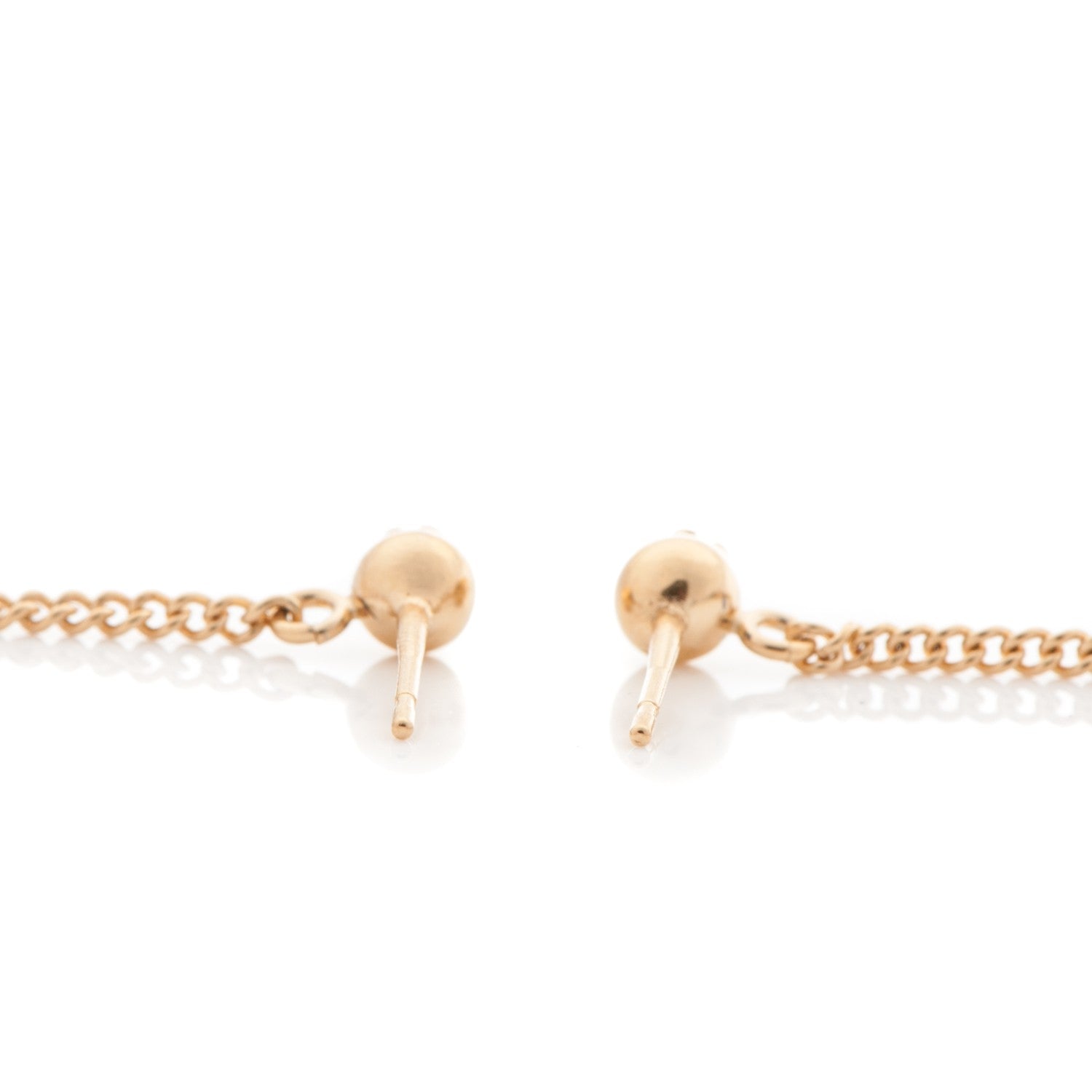 Chanel CC Drop Earrings Matte Gold 4 of 4