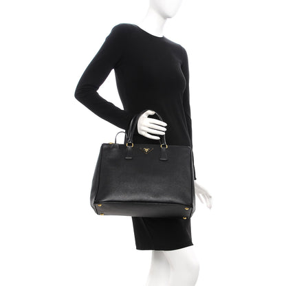 Prada Saffiano Large Galleria Double Zip Tote Black 3 of 15