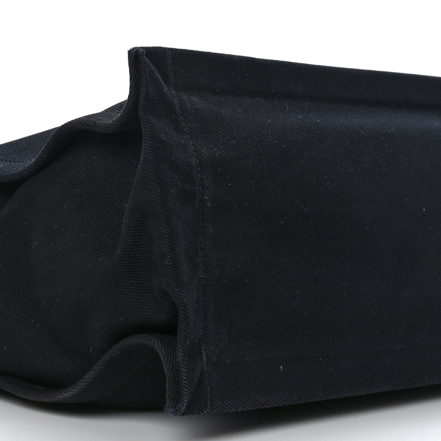 Linen Calfskin Rive Gauche Tote Black