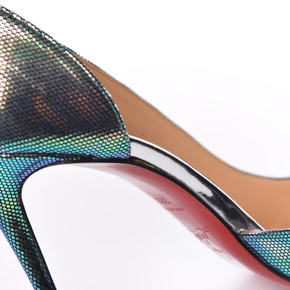 Christian Louboutin Tissu Scarabe Specchio Digitale Demi You 100 Pumps 38.5 Silver 15 of 19