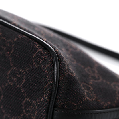 Gucci Denim Monogram Boat Pochette Dark Brown 9 of 15