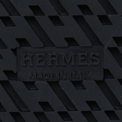 Hermes Suede Goatskin Woolskin Womens Chypre Sandals 39 Brun Fume Ecru 6 of 9