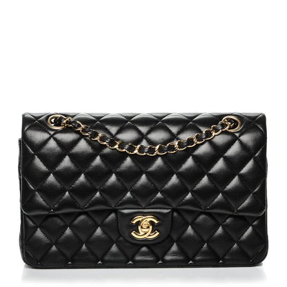 Chanel Lambskin Quilted Medium Double Flap Black 1 of 7