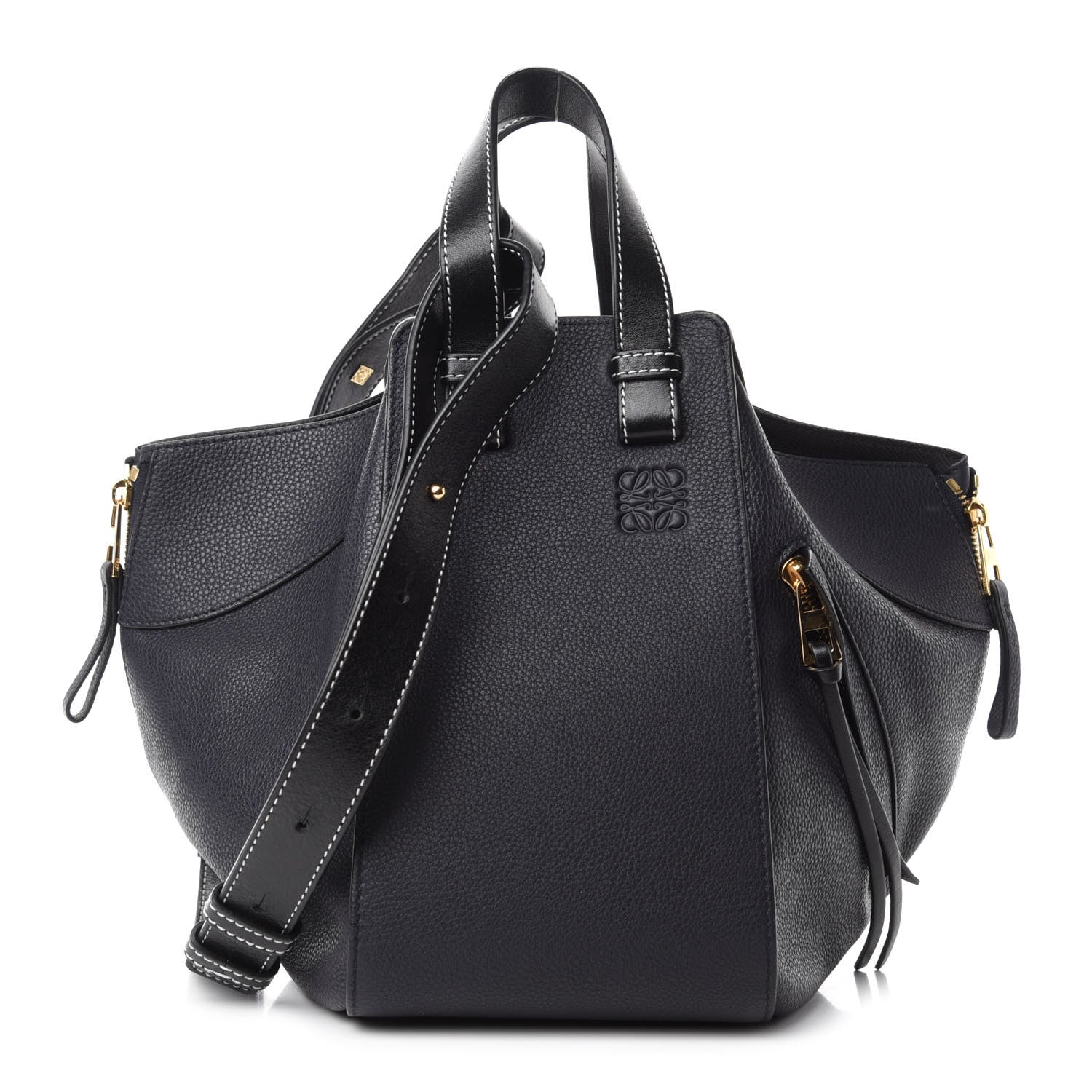 Loewe Calfskin Small Hammock Shoulder Bag Midnight Blue Black 1 of 16