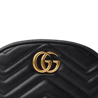 Gucci Calfskin Matelasse GG Marmont Belt Bag 75 30 Black 13 of 13