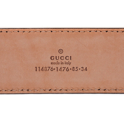 Gucci Guccissima Interlocking G Belt 85 34 Green Gold 4 of 6