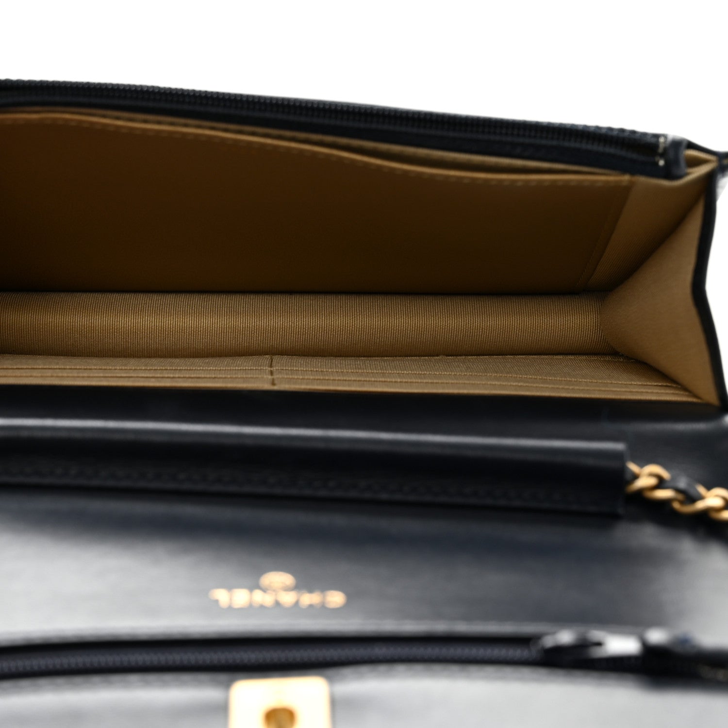 Chanel Lambskin Quilted Pearl Crush Wallet on Chain WOC Navy 5 of 12