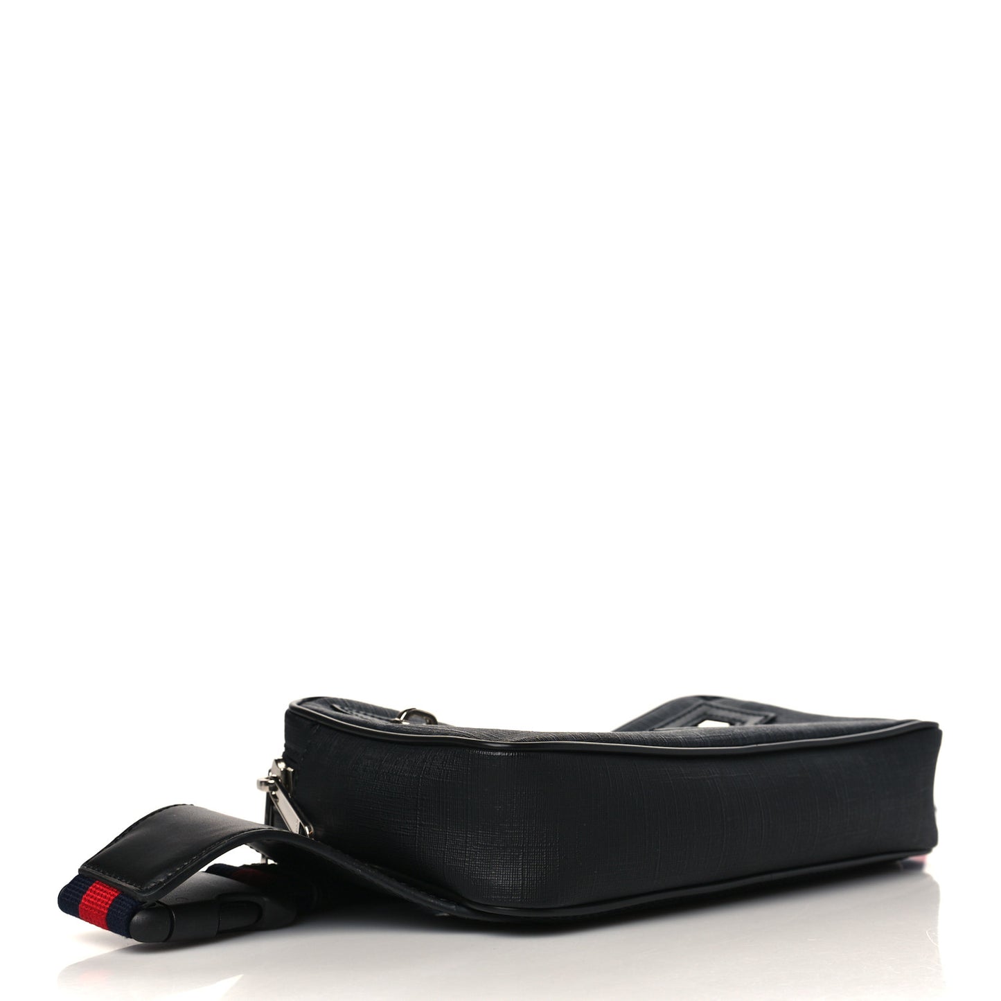 Soft GG Supreme Monogram Web Belt Bag Black Grey