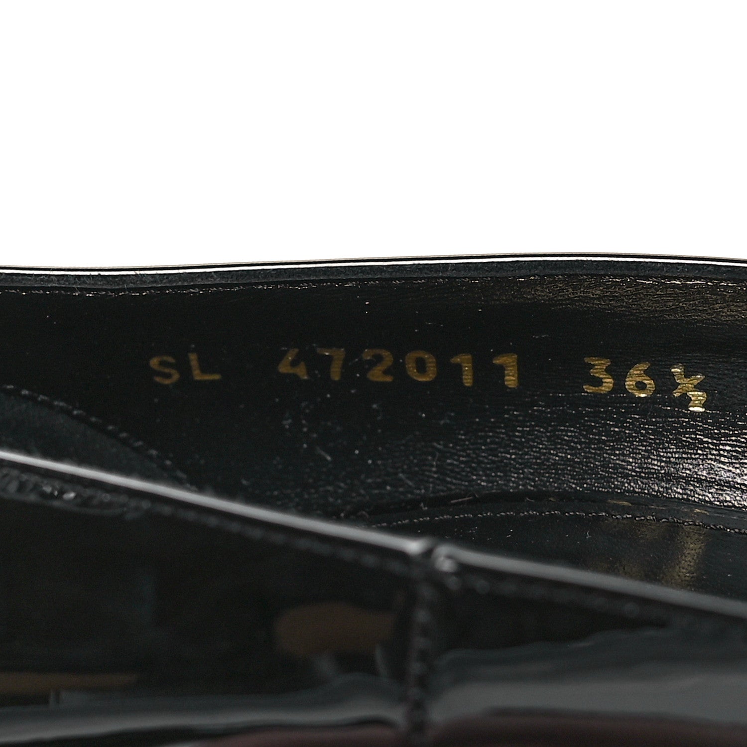 Saint Laurent Patent Opyum 110 Pumps 36.5 Black Gold 6 of 8