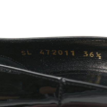 Saint Laurent Patent Opyum 110 Pumps 36.5 Black Gold 6 of 8