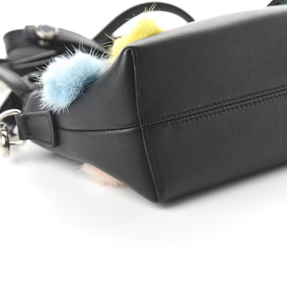 Fendi Vitello Dolce Mink Fur Pom Pom Mini By The Way Boston Bag Black Multicolor 6 of 11