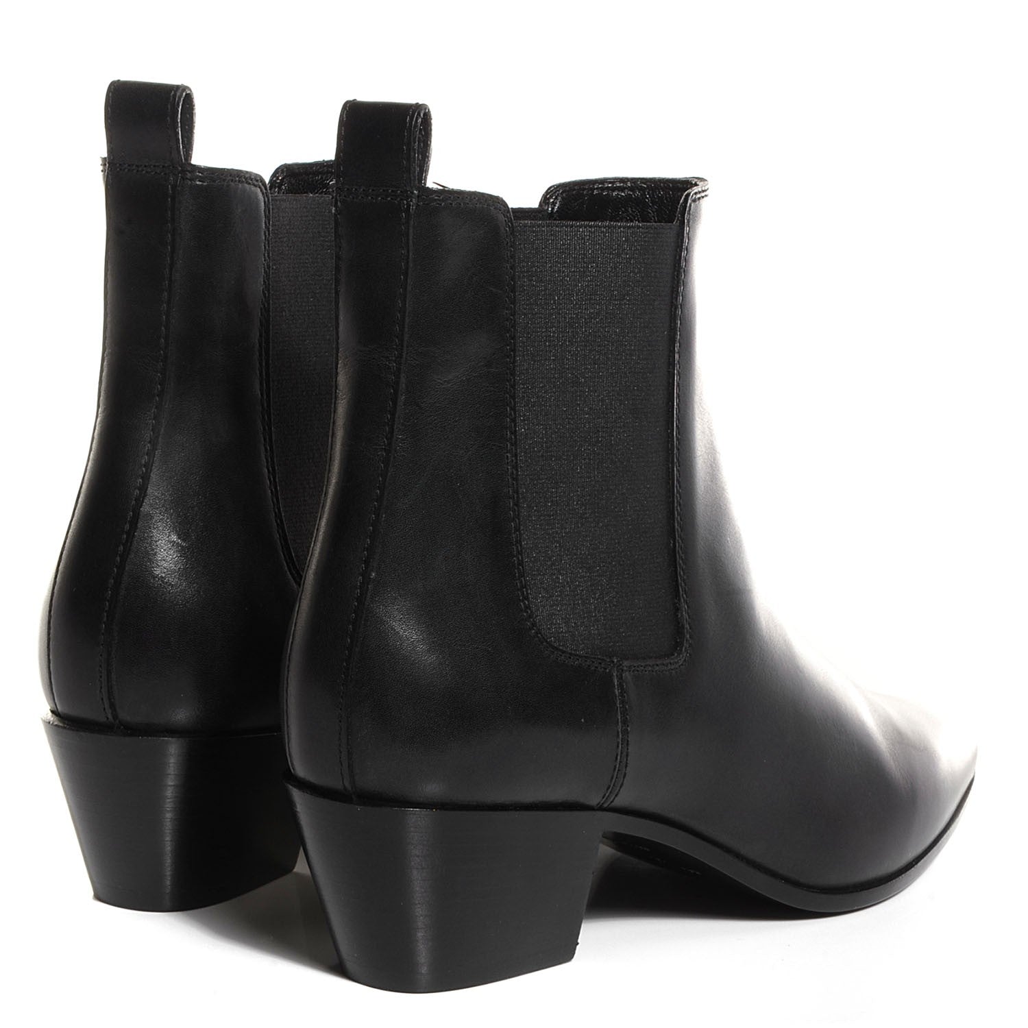 Saint Laurent Smooth Calfskin Rock Chelsea Boots 36 Black 4 of 7