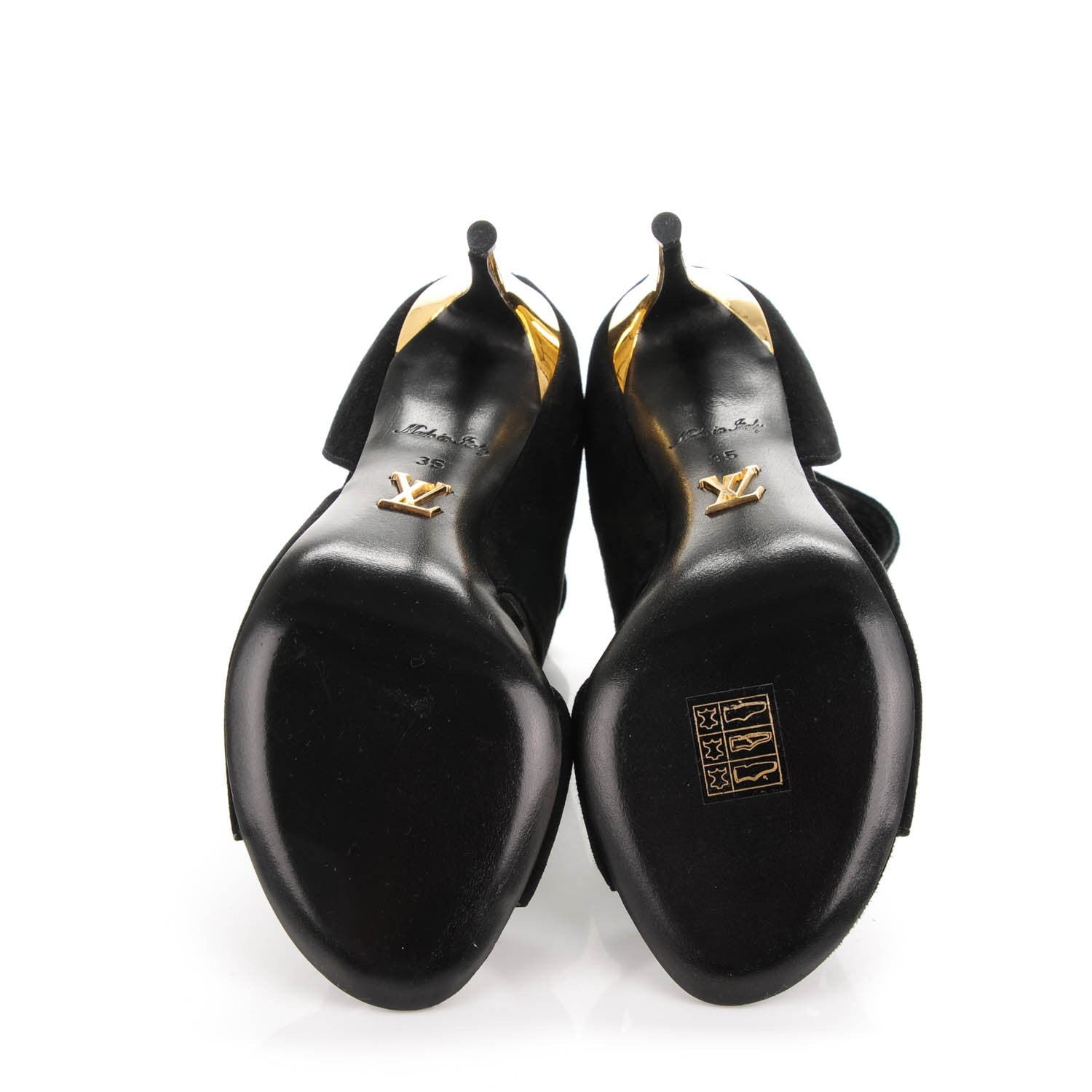 Louis Vuitton Suede Disclosure Sandals 35 Black 5 of 6