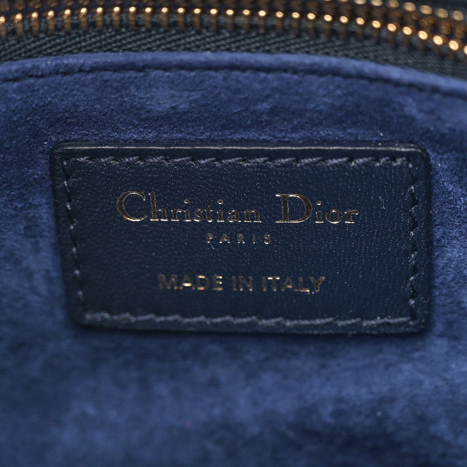 Christian Dior Velvet Mini Lady Dior Navy Blue 6 of 10