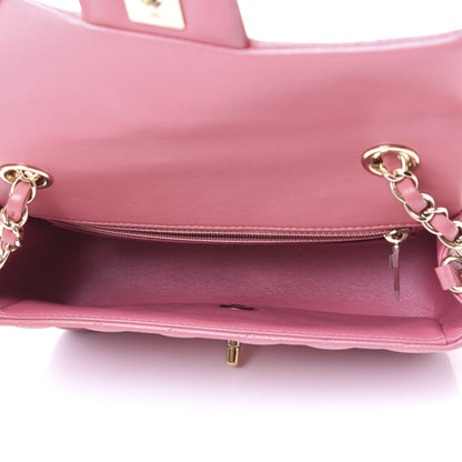 Chanel Lambskin Quilted Valentine Charms Mini Rectangular Flap Pink 4 of 10