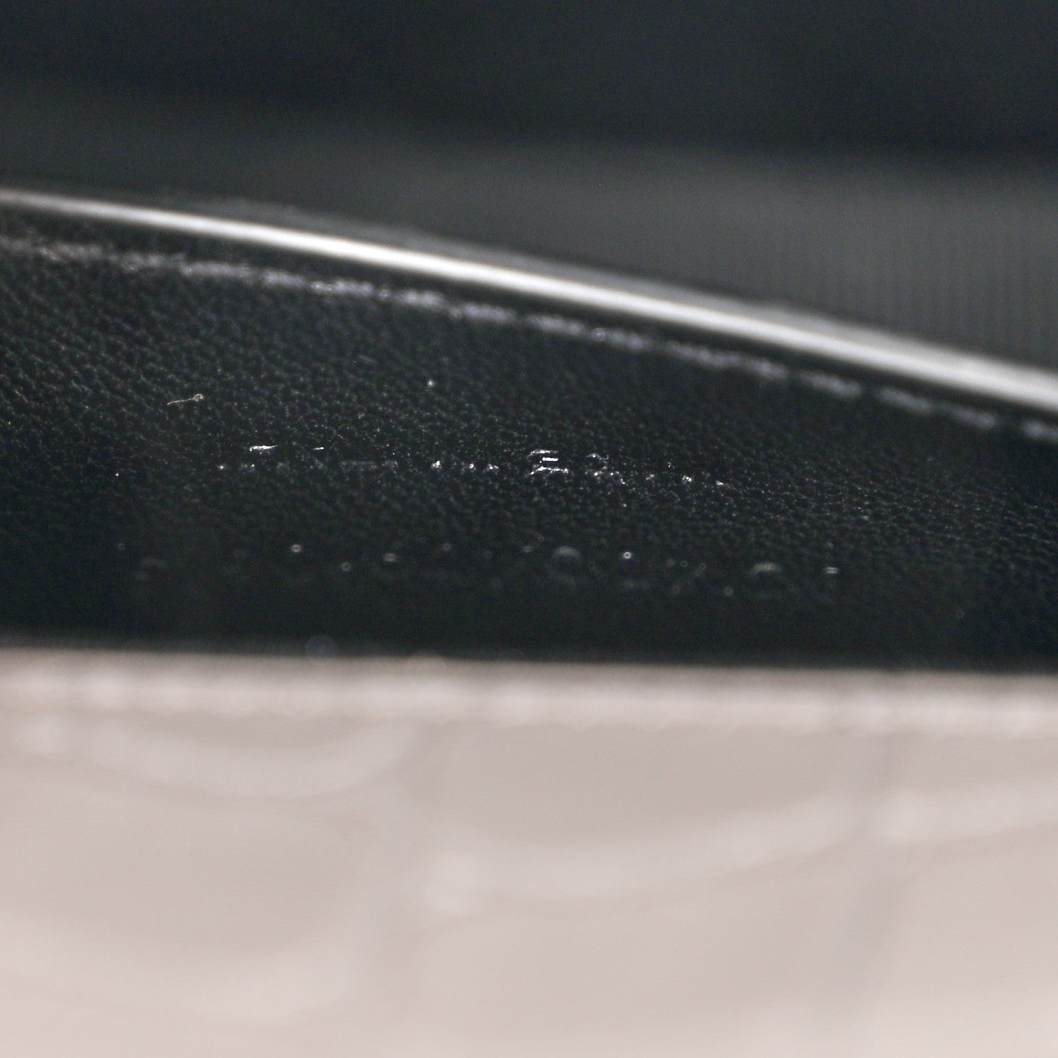 Saint Laurent Croc Embossed Calfskin Classic Kate Monogram Clutch Fog 7 of 7