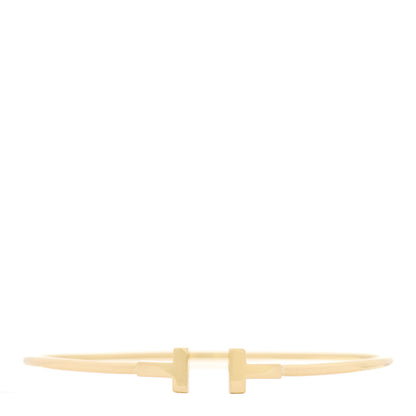 Tiffany 18K Yellow Gold Narrow T Wire Bracelet 1 of 3