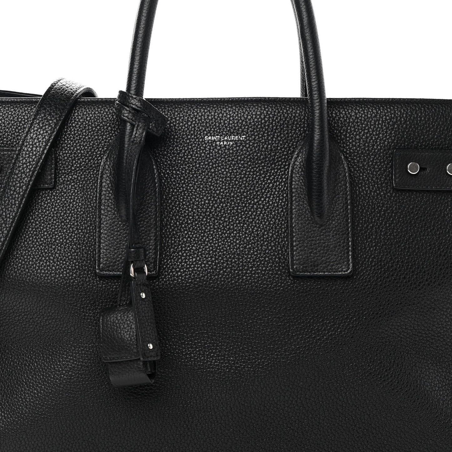 Grained Calfskin Medium Souple Sac De Jour Black