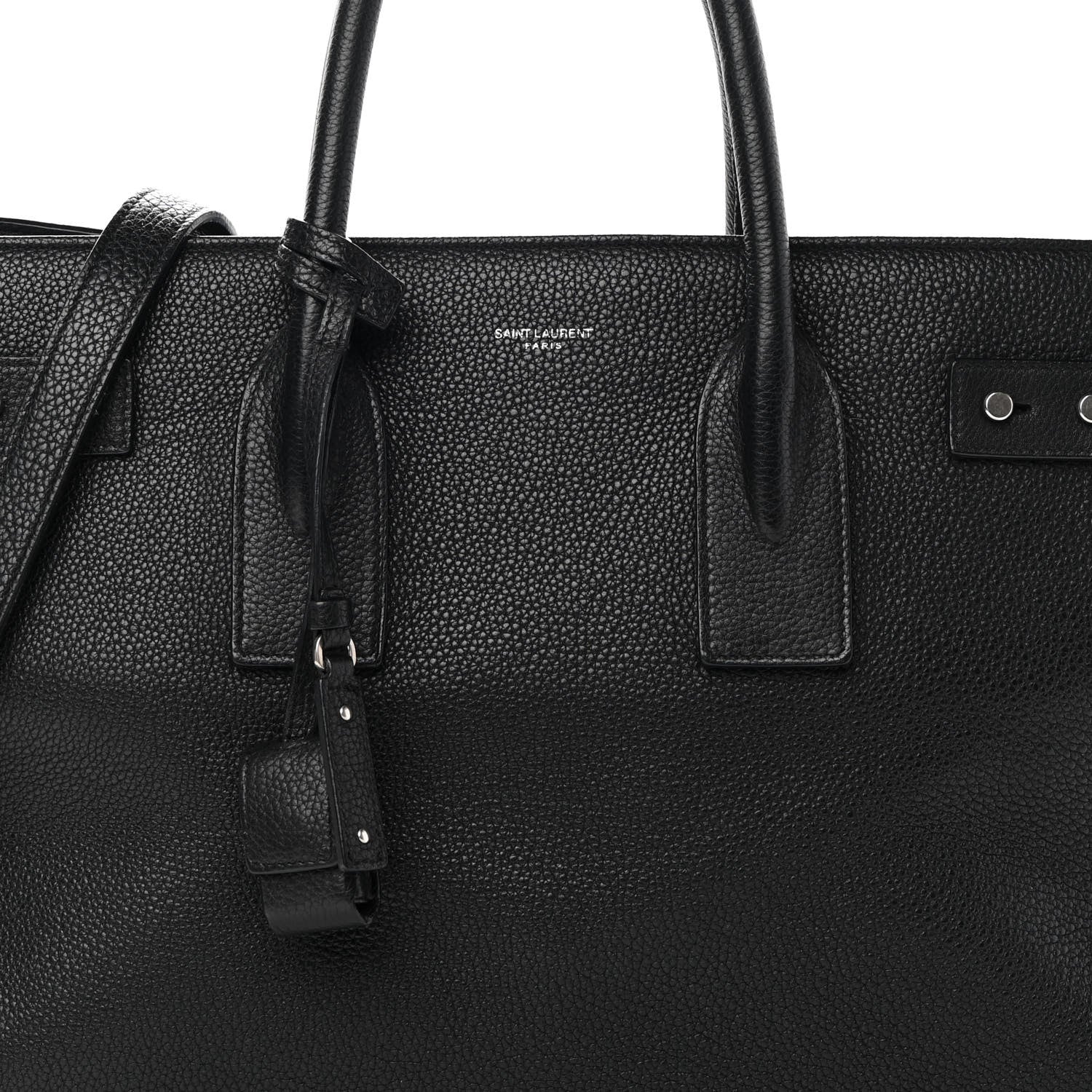 Saint Laurent Grained Calfskin Medium Souple Sac De Jour Black 8 of 25