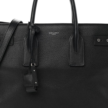 Saint Laurent Grained Calfskin Medium Souple Sac De Jour Black 8 of 25