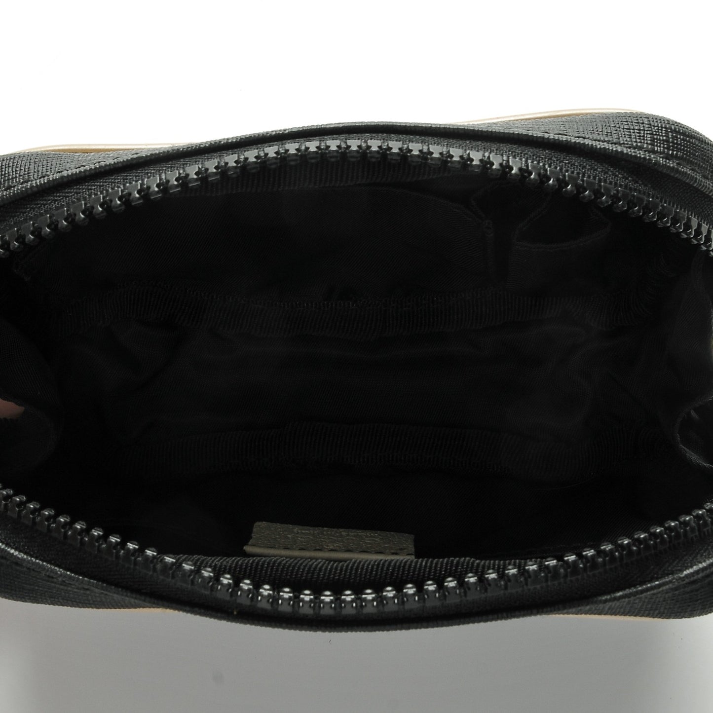 Coated Canvas Trademark Small Cosmetic Case Black