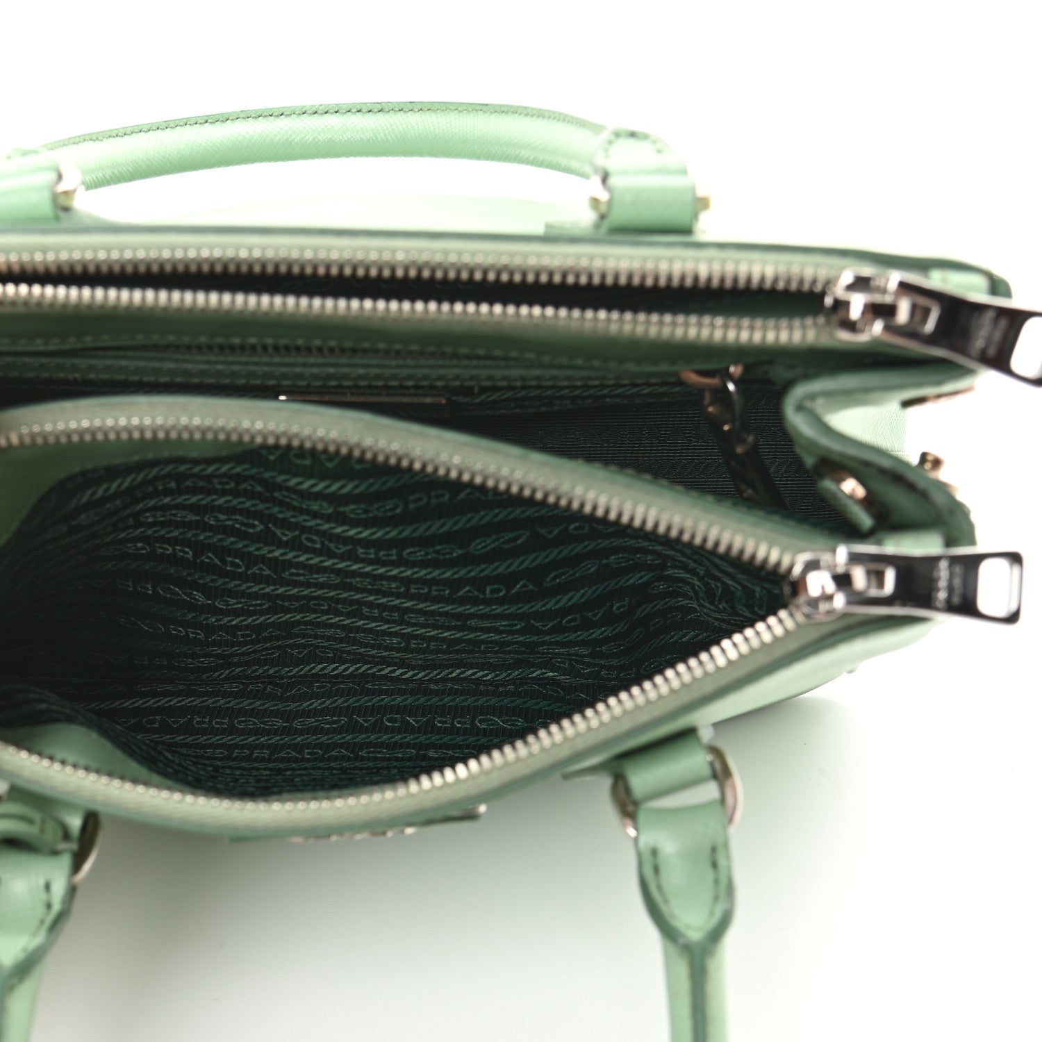 Prada Saffiano Lux Small Galleria Double Zip Tote Acquamarina 7 of 25