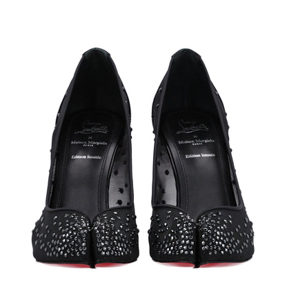 Christian Louboutin X MAISON MARGIELA Rete Patent Strass Bridiela Una 100 Pumps 37.5 Black 3 of 9