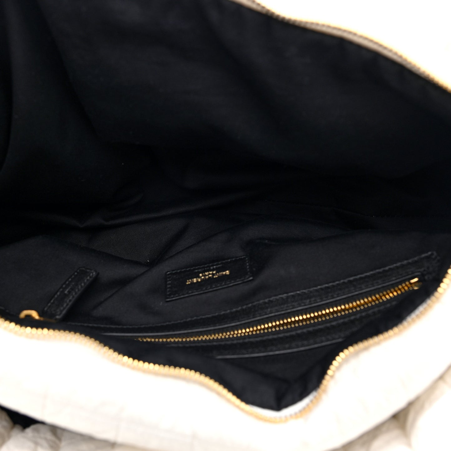 Nylon Gloria Quilted Travel Bag Milky White