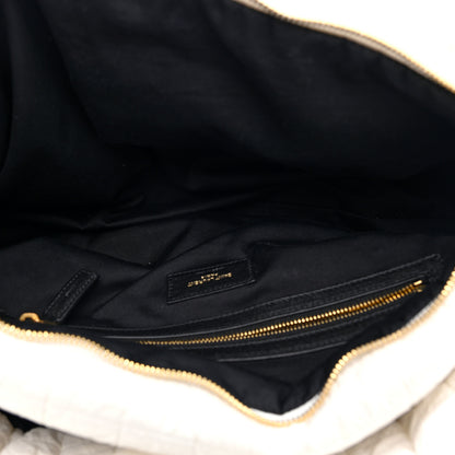 Saint Laurent Nylon Gloria Quilted Travel Bag Milky White 5 of 9