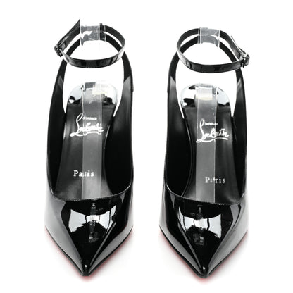 Christian Louboutin Patent Calfskin Condora Sling 100 Pumps 38 Black 2 of 7
