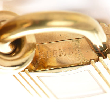 Hermes Stainless Steel Courchevel 20mm Kelly Cadena Quartz Watch Gold 7 of 9
