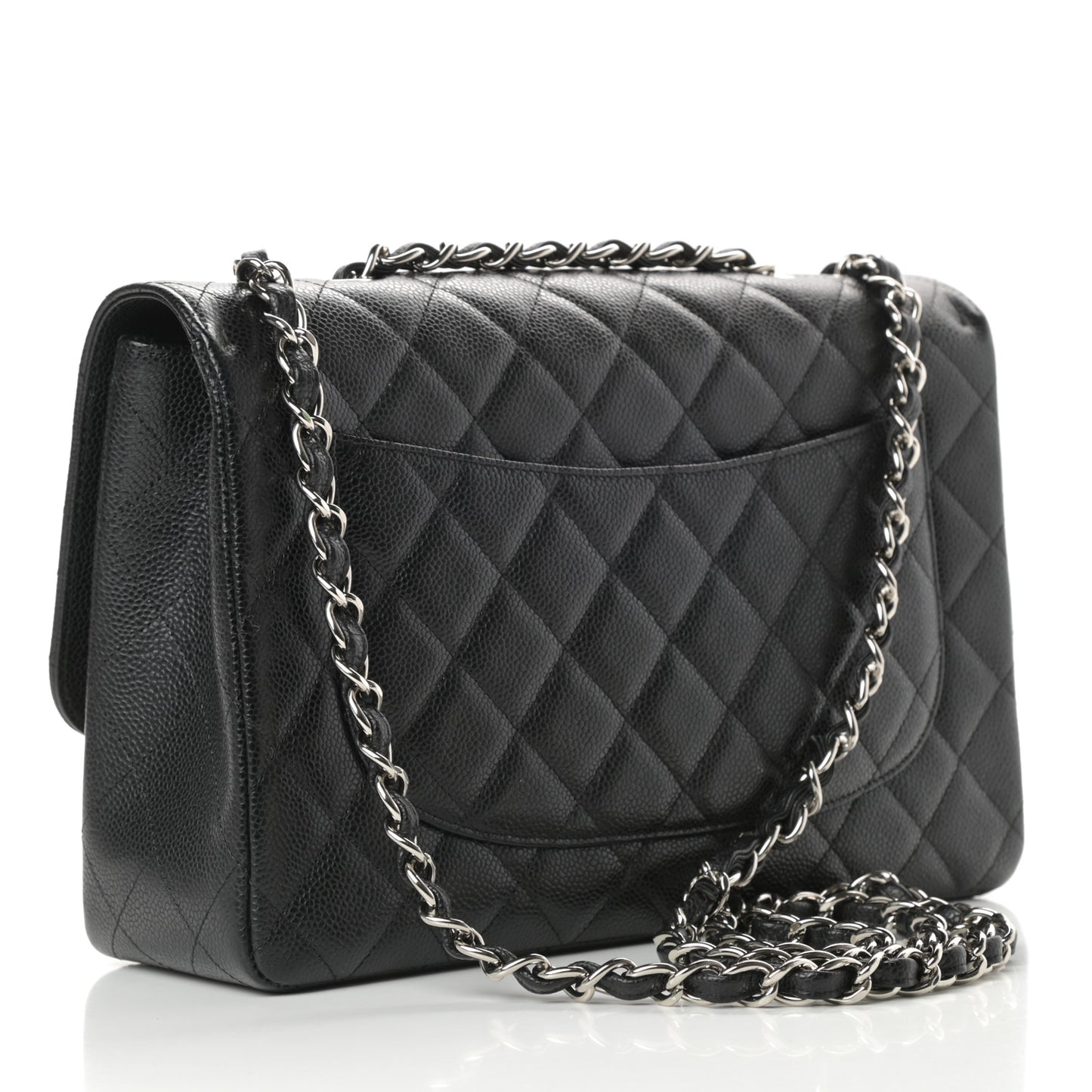 Caviar Quilted Jumbo Single Flap Black