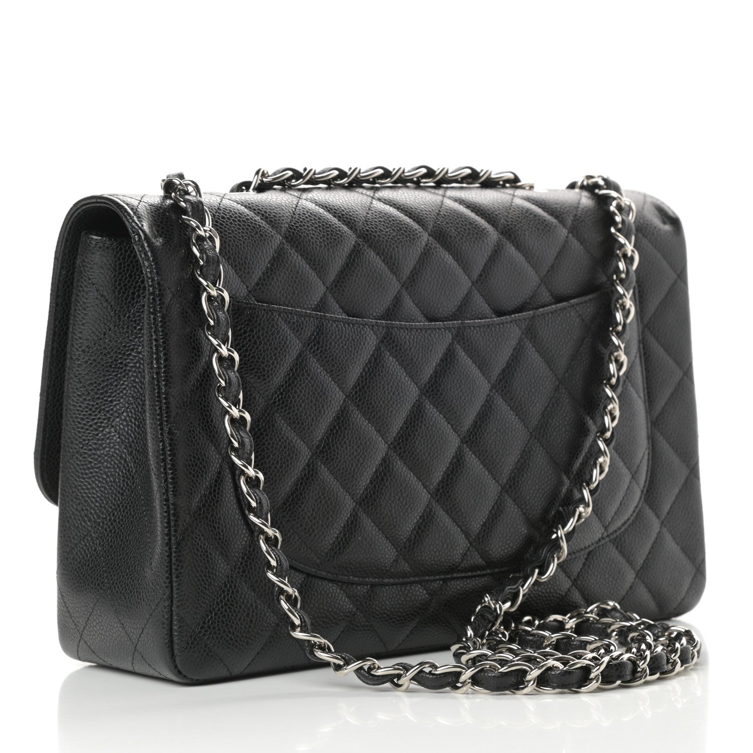 Chanel Caviar Quilted Jumbo Single Flap Black 3 of 11