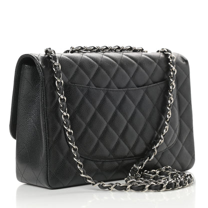 Chanel Caviar Quilted Jumbo Single Flap Black 3 of 11
