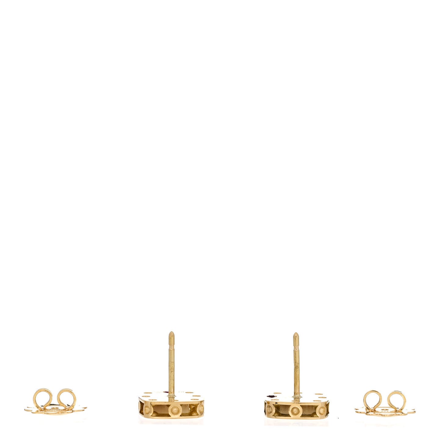 18K Yellow Gold Mother of Pearl Pois Moi Stud Earrings