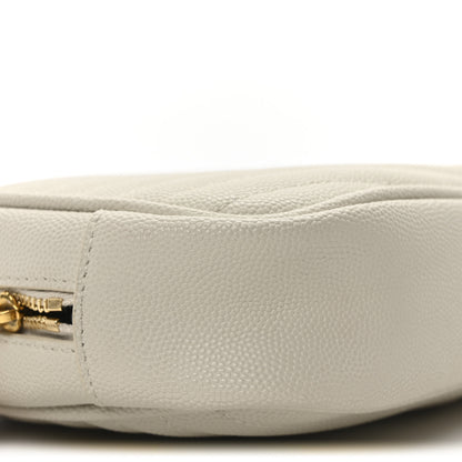 Saint Laurent Grain De Poudre Matelasse Monogram Mini Lou Camera Bag Crema Soft 8 of 9