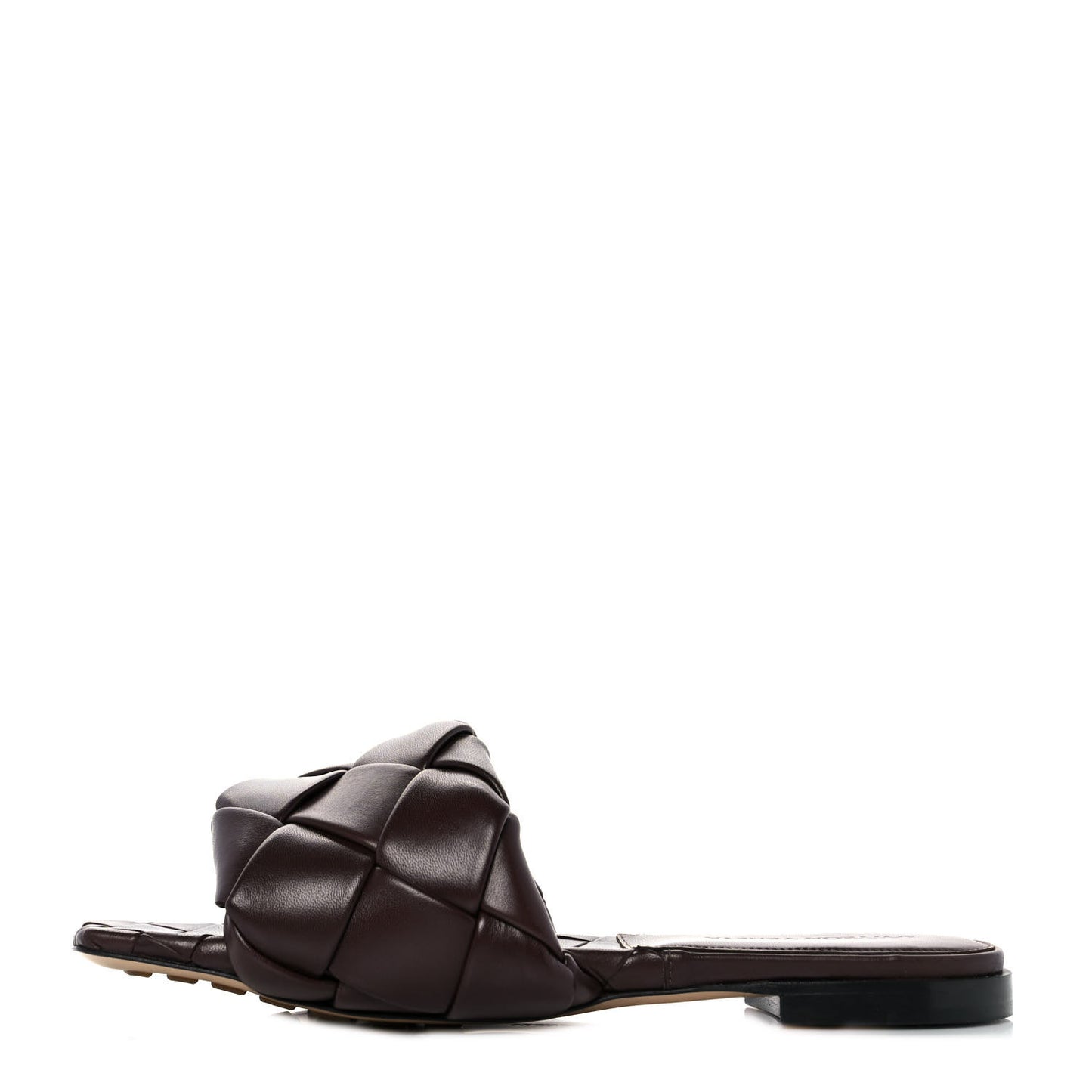 Nappa Maxi Intrecciato Lido Flat Sandals 36.5 Oak