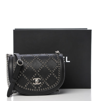 Chanel Calfskin Coco Eyelets Small Flap Bag Black 8 of 8