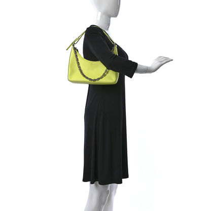 Givenchy Smooth Calfskin Small Moon Cut Out Shoulder Bag Fluo Yellow 2 of 23