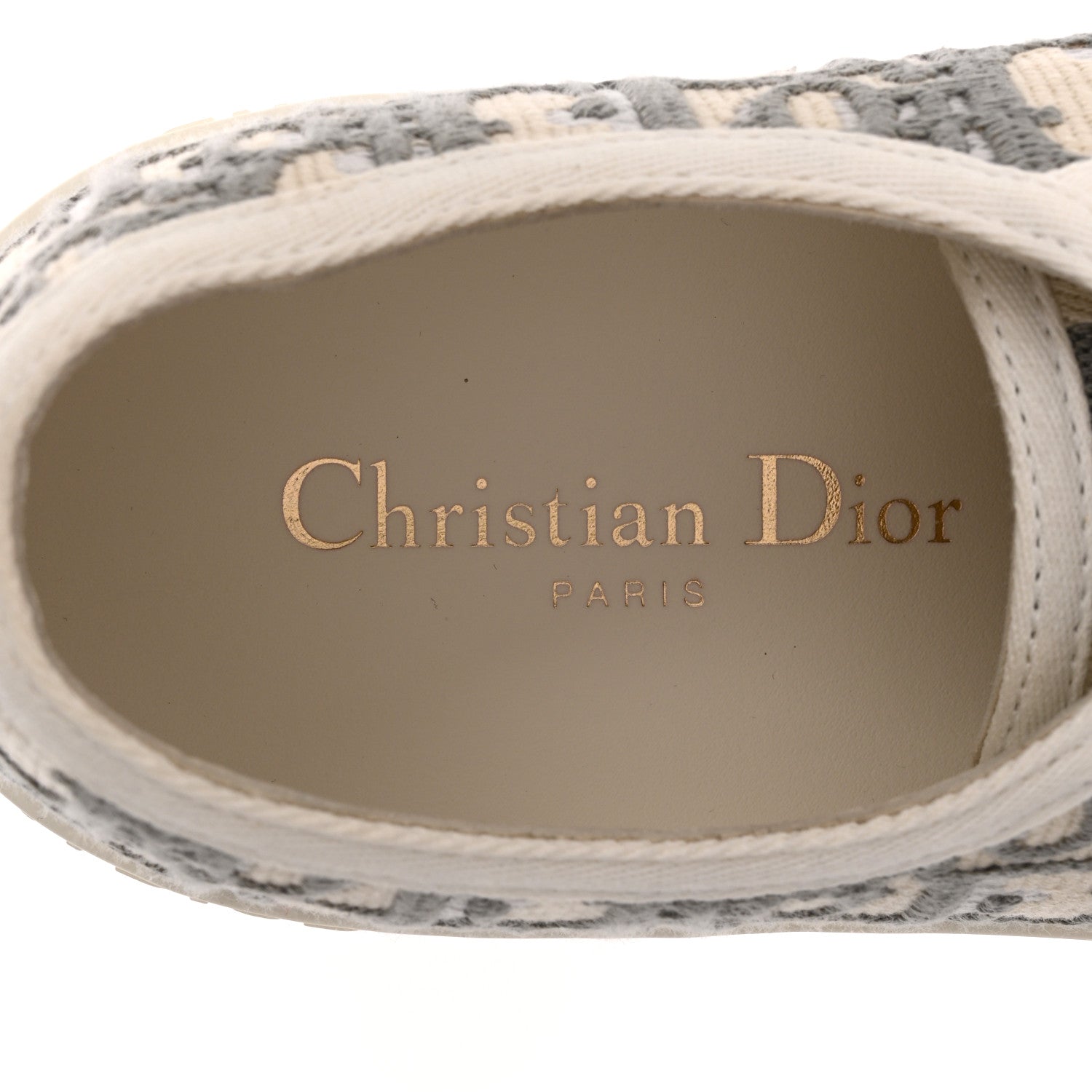 Christian Dior Canvas Oblique Walk'N'Dior Low Top Sneakers 40 Grey Stone 8 of 11