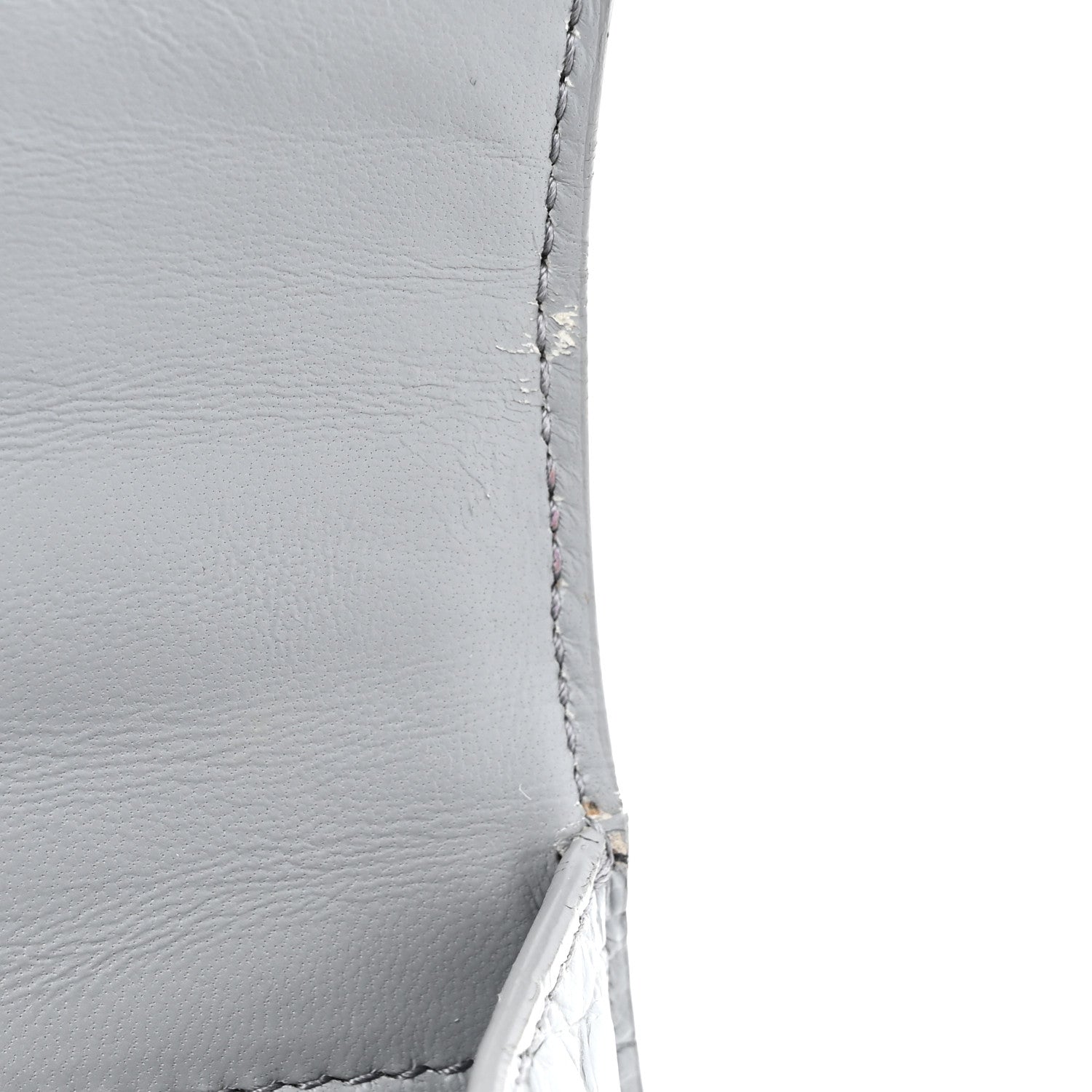 Balenciaga Shiny Calfskin Crocodile Embossed Small Hourglass Top Handle Bag Balenciaga Grey 11 of 17