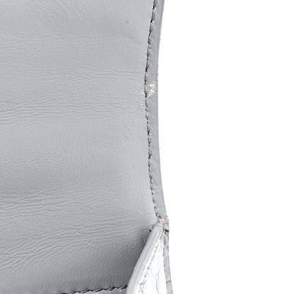 Balenciaga Shiny Calfskin Crocodile Embossed Small Hourglass Top Handle Bag Balenciaga Grey 11 of 17