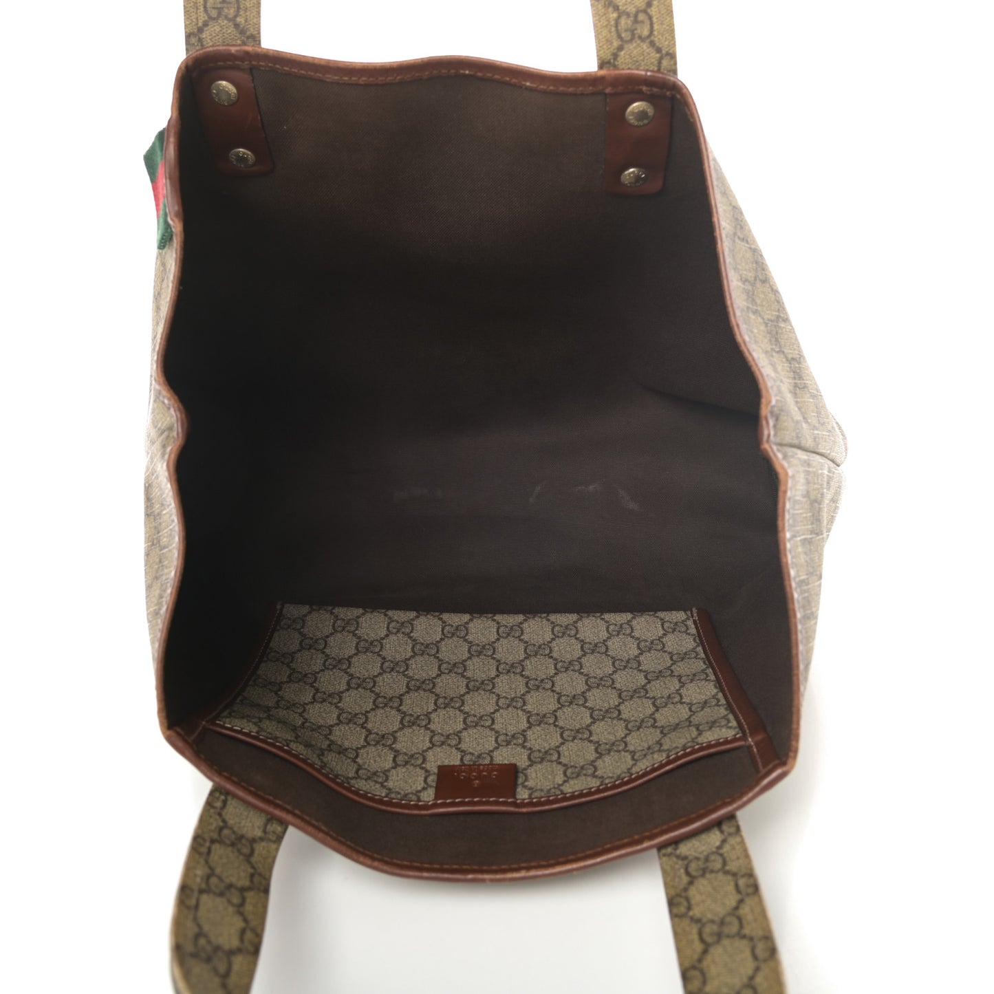 GG Plus Monogram Medium Signature Web Loop Tote Brown