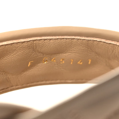 Chanel Patent Quilted CC Sandals 38.5 Beige 7 of 9