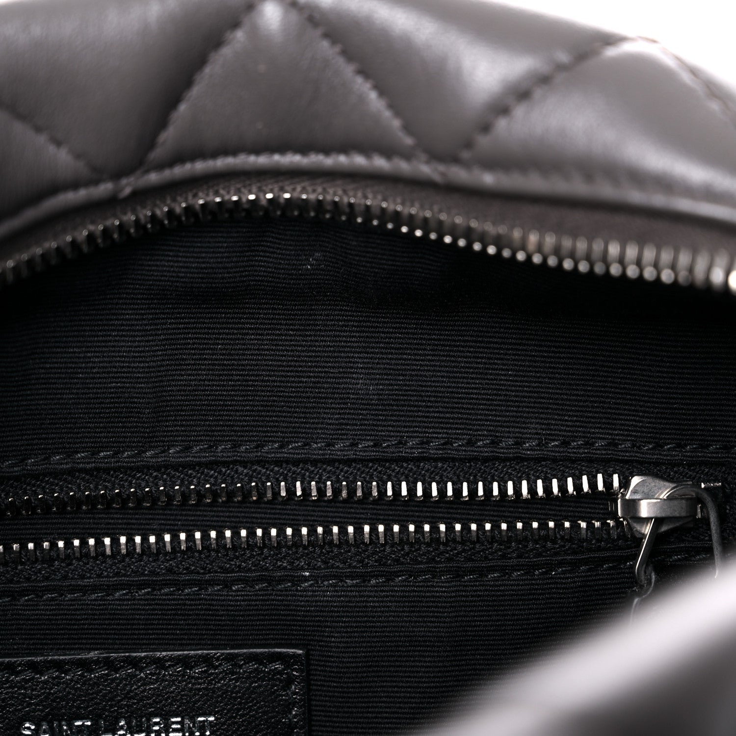 Saint Laurent Calfskin Y Quilted Monogram Small Loulou Bowling Bag Earth 11 of 12
