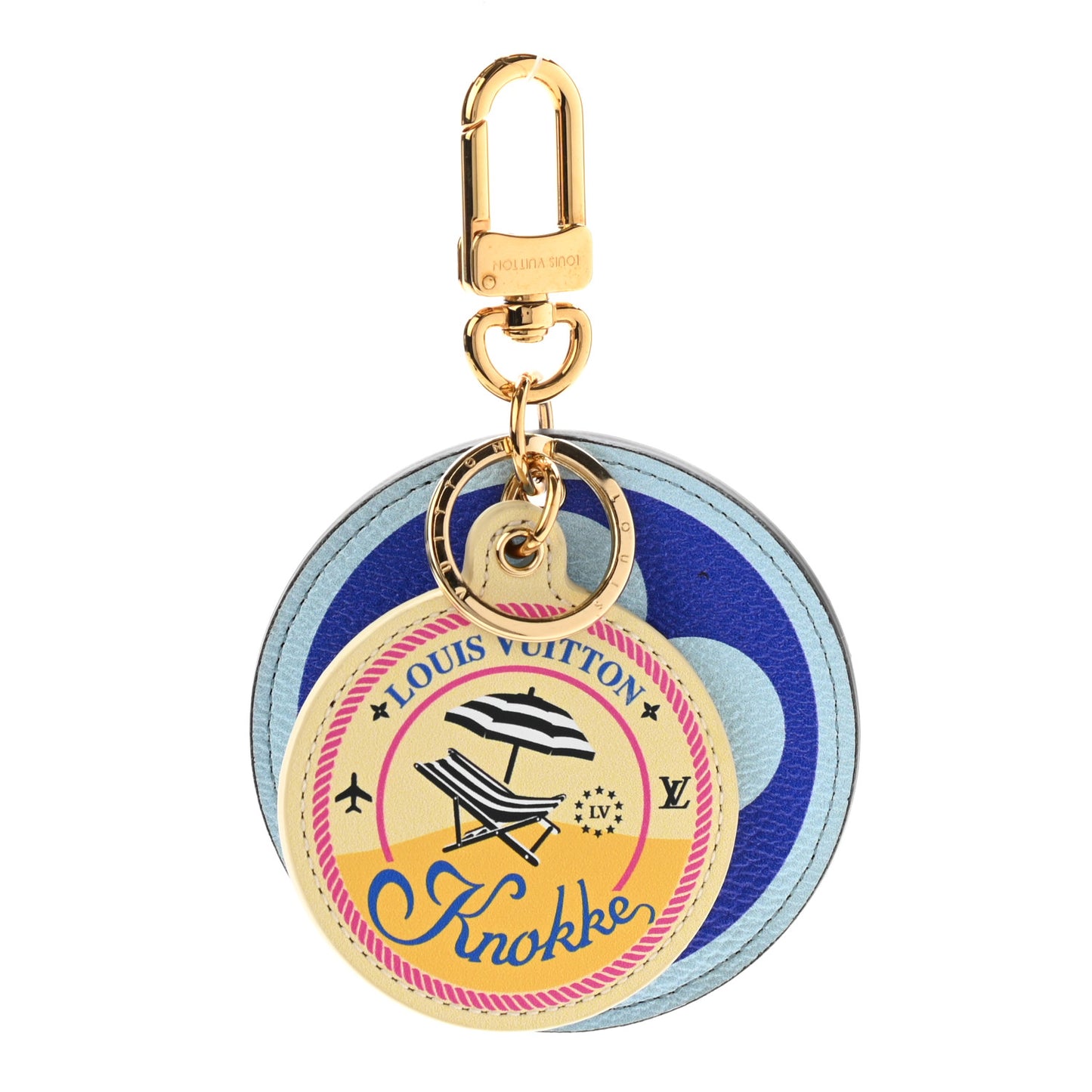 Monogram Giant Knokke Bag Charm Key Holder Blue