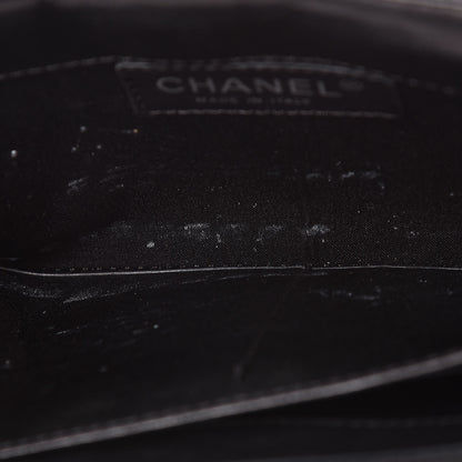 Chanel Lambskin Quilted East West Flap Clutch Black 9 of 20
