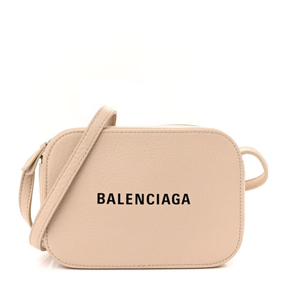 Balenciaga Calfskin Logo XS Everyday Camera Bag Light Beige Black 1 of 12