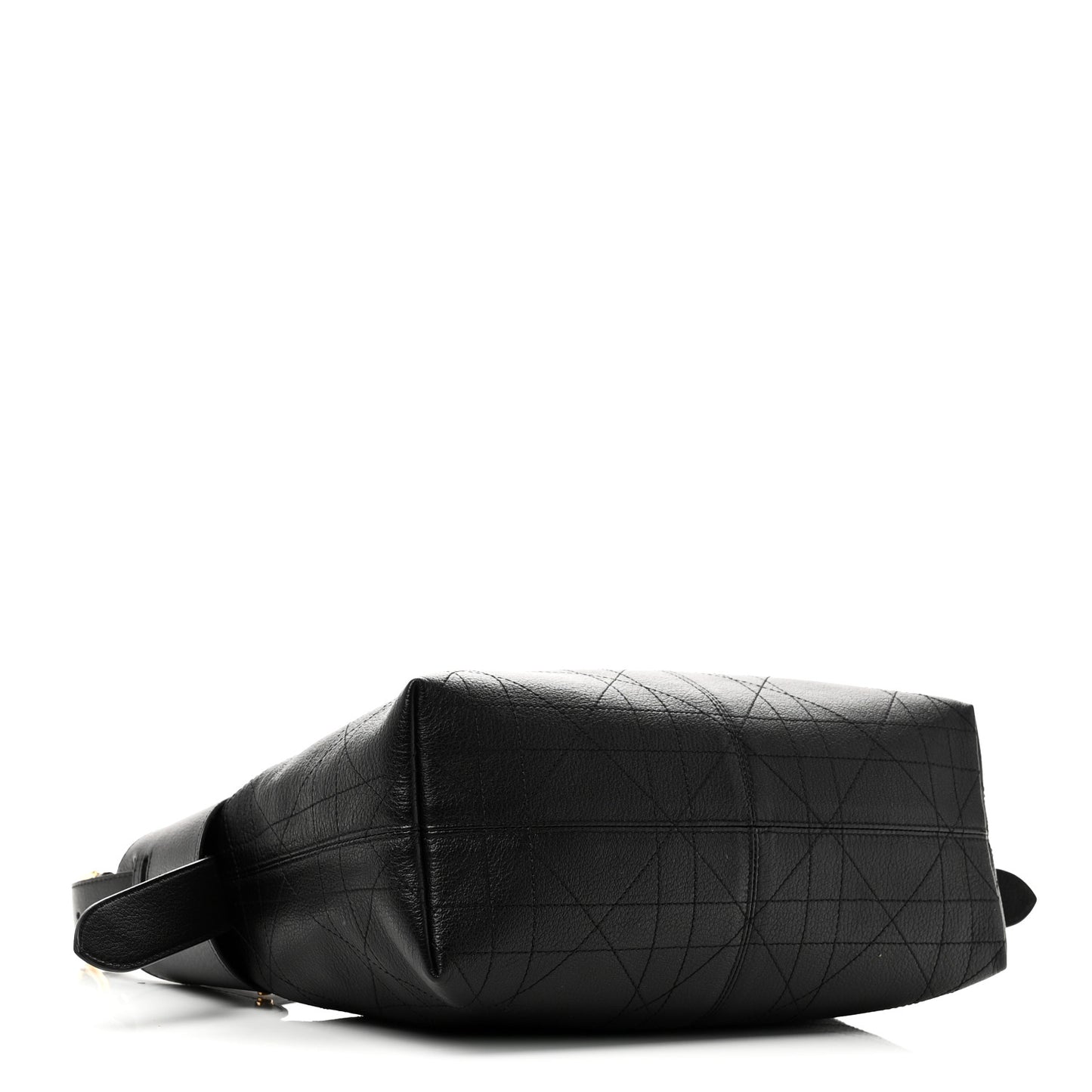 Grained Calfskin Flat Macrocannage Medium Voyage Bag Black